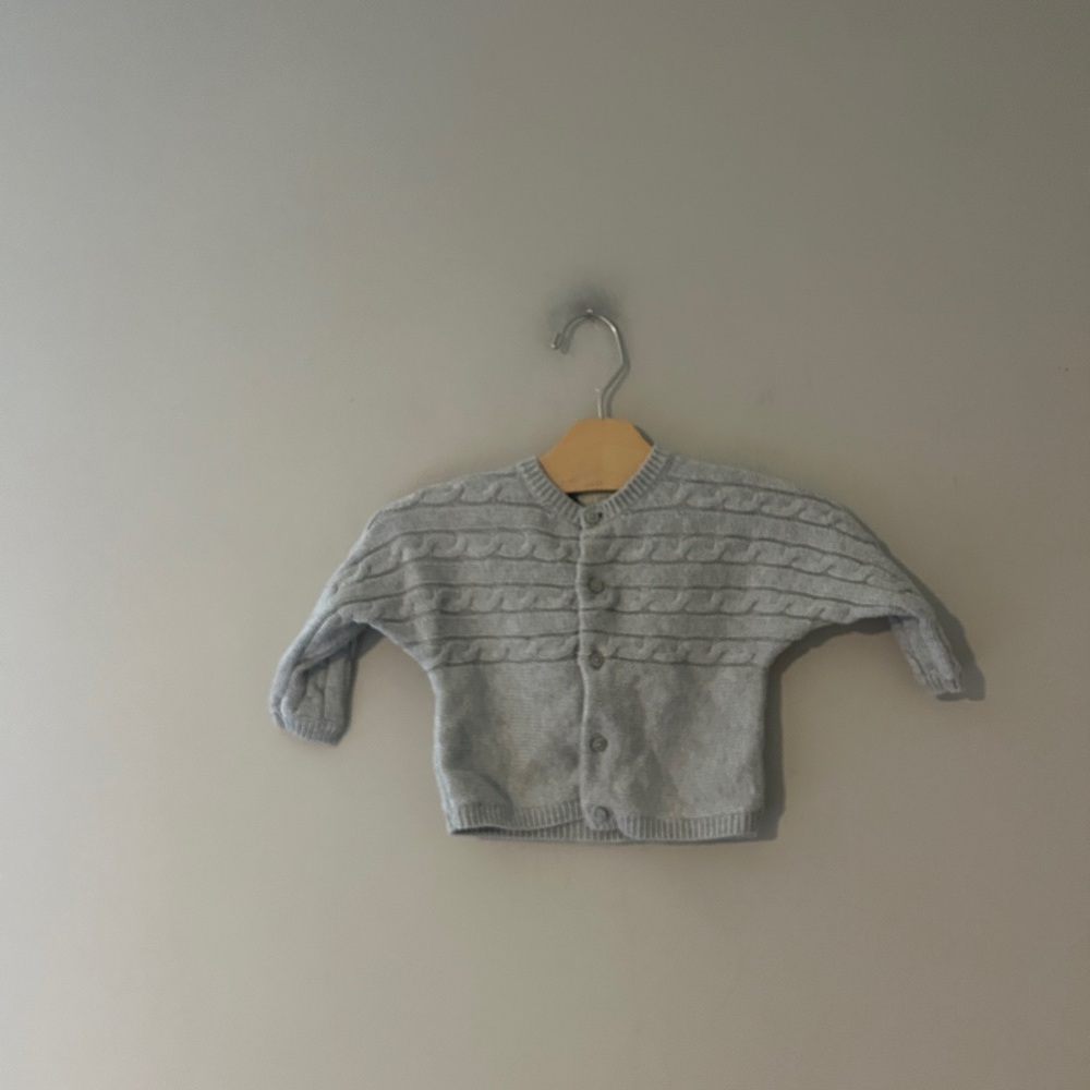 $14 ADD ON Janie and Jack gray cardigan 6-12M Posh Peanut Kyte Baby Wild Wawa